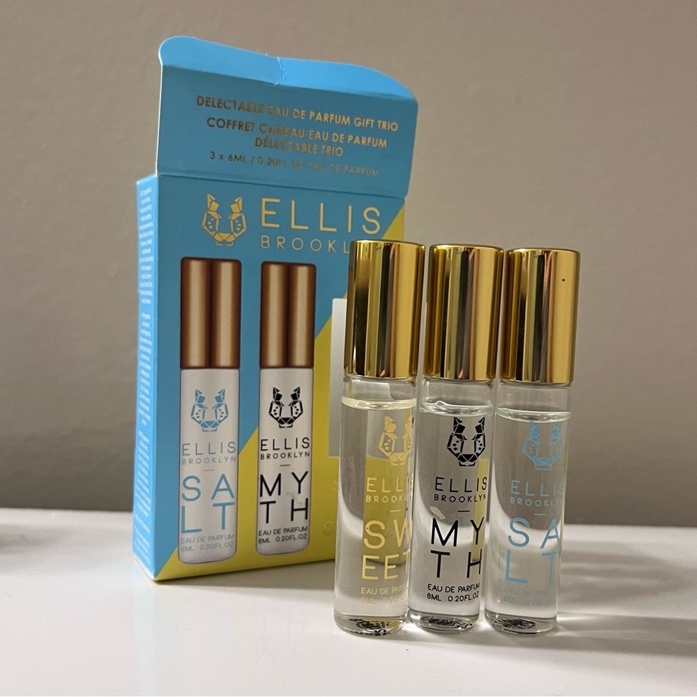 NEW 3pc Ellis Brooklyn Salt or Sweet Rollerball Trio Fragrance Travel Gift Set